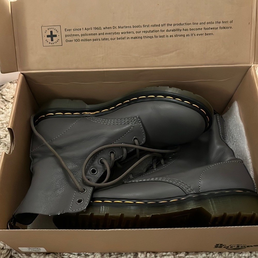 Grey Doc Martens!